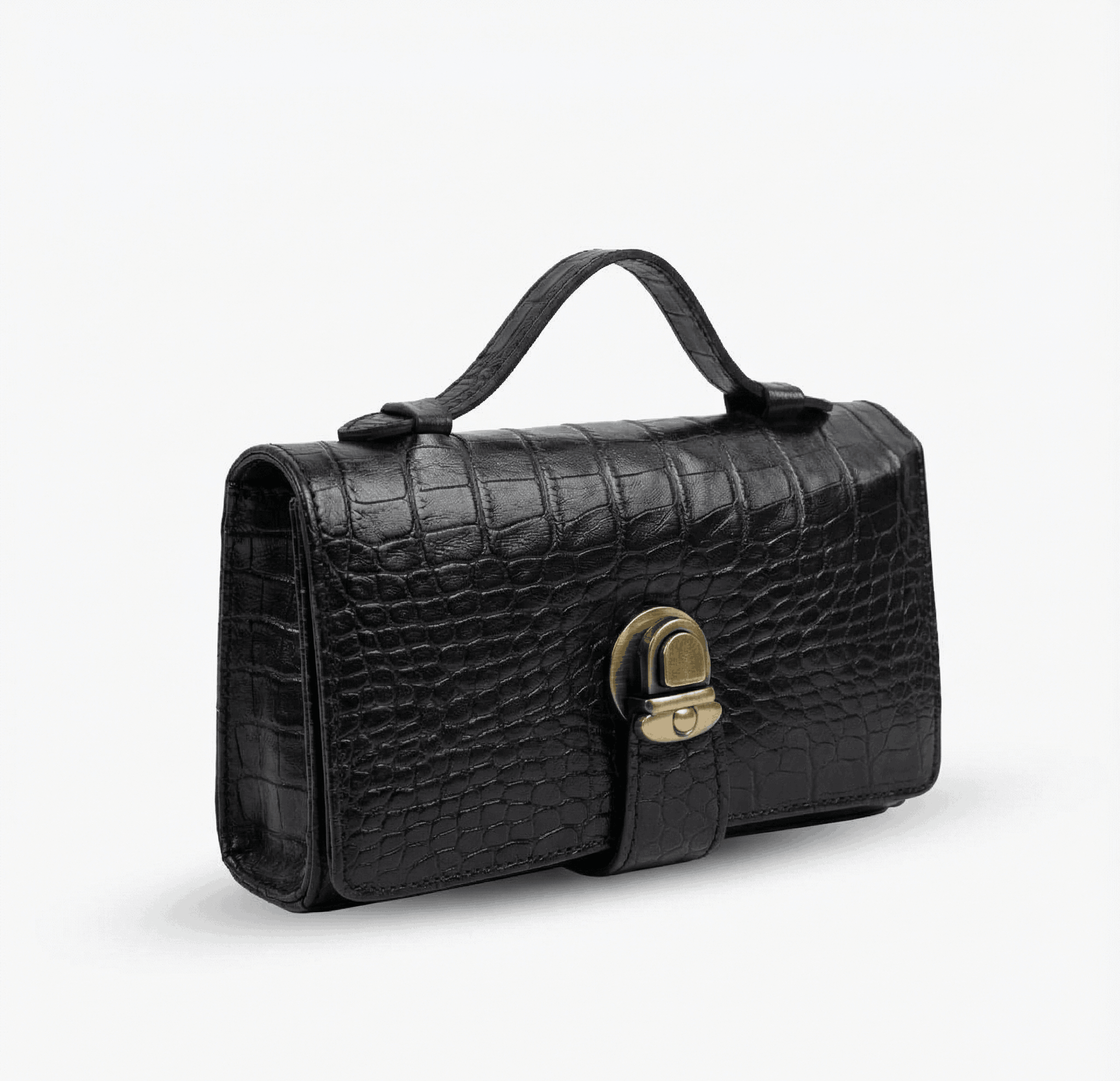 Crocodile_Handbag_Ecomm_Studio_Shot_11zon کیف پول چرم طبیعی بالا دسته دار - تصویر 3