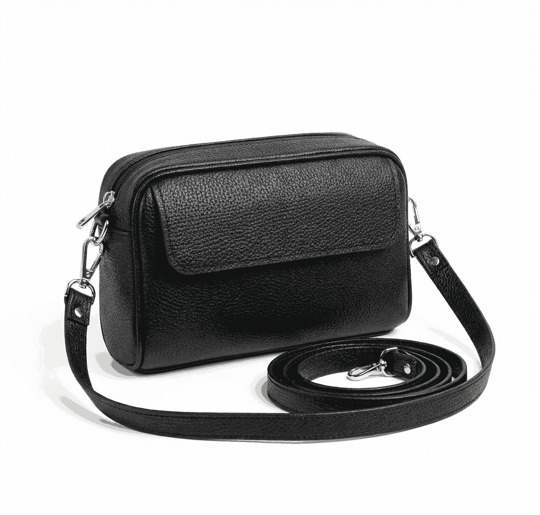 کیف دوشی زنانه مدل ترانه کیف دوشی چرم طبیعی زنانه مدل ترانه - تصویر 1