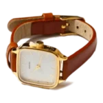 دستکش زنانه چرم دست‌دوز قهوه ای سوخته - تصویر 2