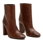 دستکش زنانه چرم دست‌دوز قهوه ای سوخته - تصویر 5