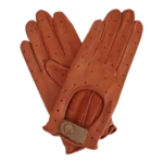 دستکش زنانه چرم دست‌دوز قهوه ای سوخته - تصویر 6