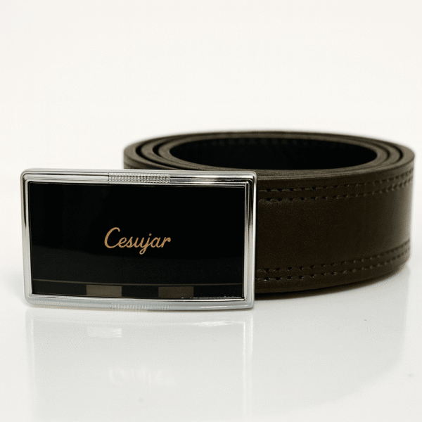 کمربند تمام چرم پلاکی مدل اهورا - تصویر 3